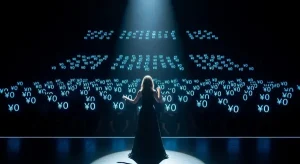 チャットレディのランキング水増しが無意味であることを示す、顔が￥0になった不気味な観客席の画像