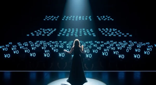 チャットレディのランキング水増しが無意味であることを示す、顔が￥0になった不気味な観客席の画像