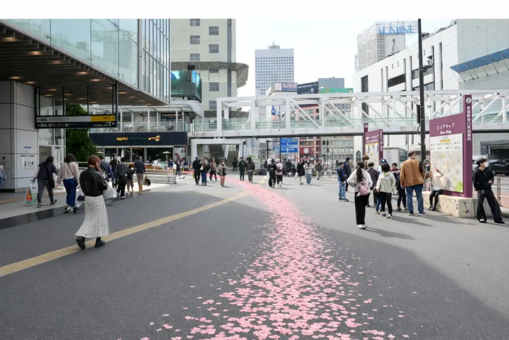 新宿 南口 横断歩道 バスタ新宿 サザンテラス 入口 通勤ルート チャットレディ 花びらの道