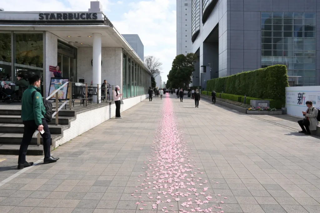 新宿 サザンテラス スターバックス前 通路 花びらの道 チャットレディ 通勤ルート